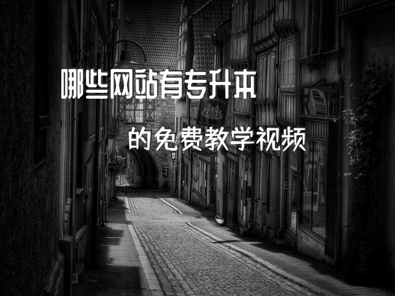 哪些网站有专升本的免费教学视频？