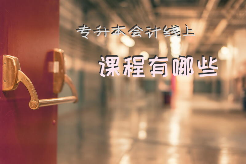 专升本会计线上课程有哪些