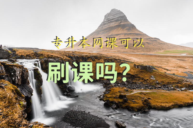 专升本网课可以刷课吗？