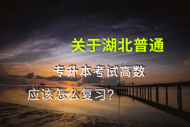 关于湖北普通专升本考试高数应该怎么复习？