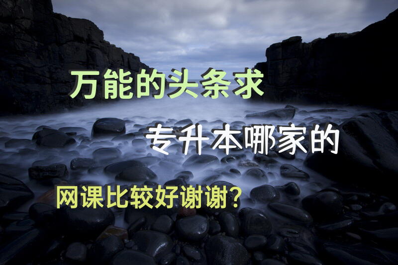 万能的头条，求专升本哪家的网课比较好，谢谢？