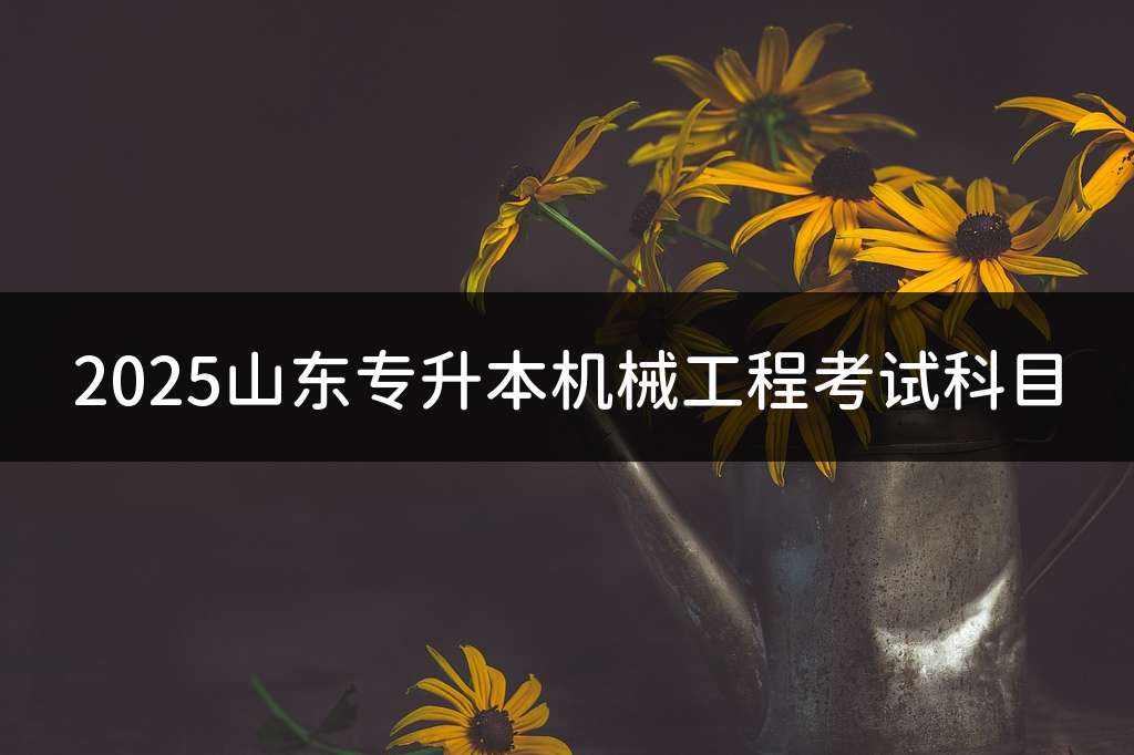 2025山东专升本机械工程考试科目