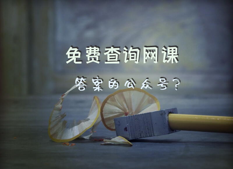 免费查询网课答案的公众号？
