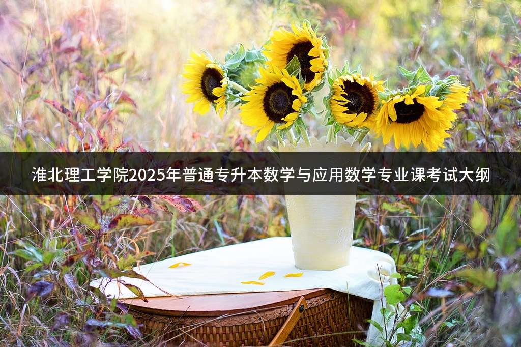 淮北理工学院2025年普通专升本数学与应用数学专业课考试大纲