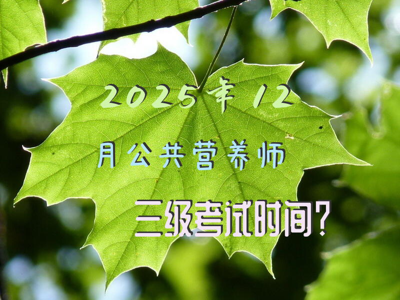 2025年12月公共营养师三级考试时间？