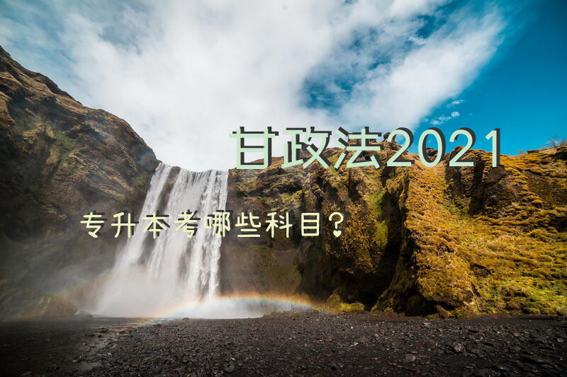 甘政法2021专升本考哪些科目？