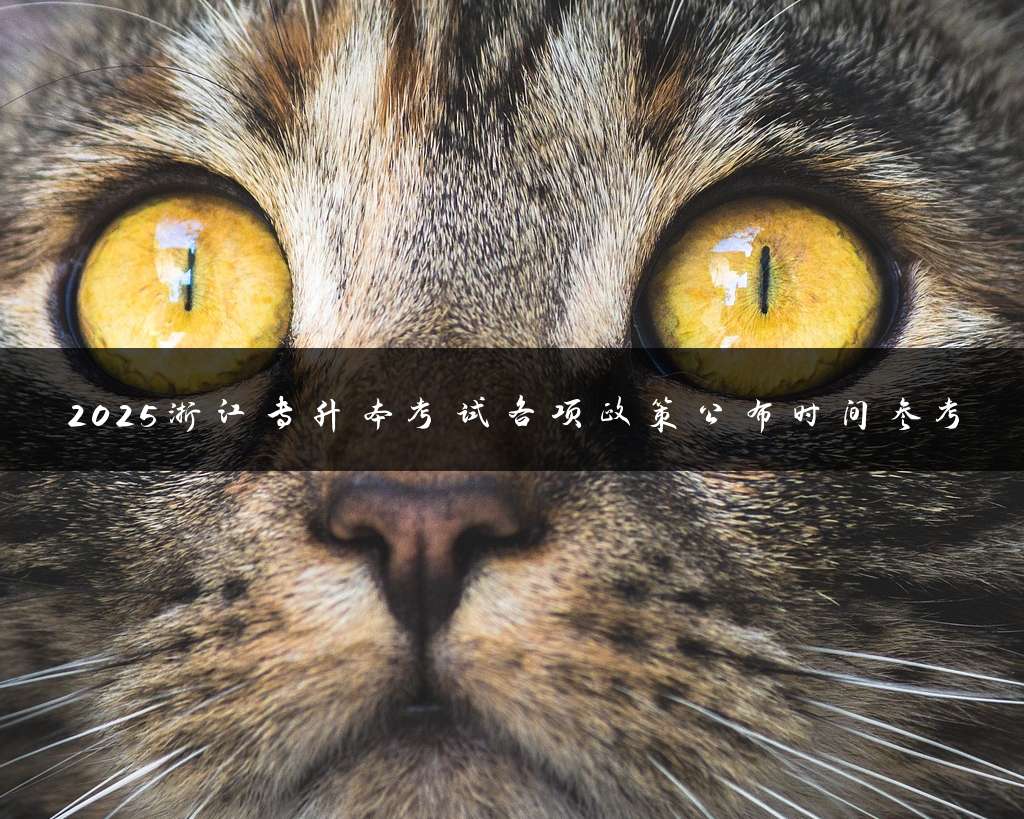 2025浙江专升本考试各项政策公布时间参考