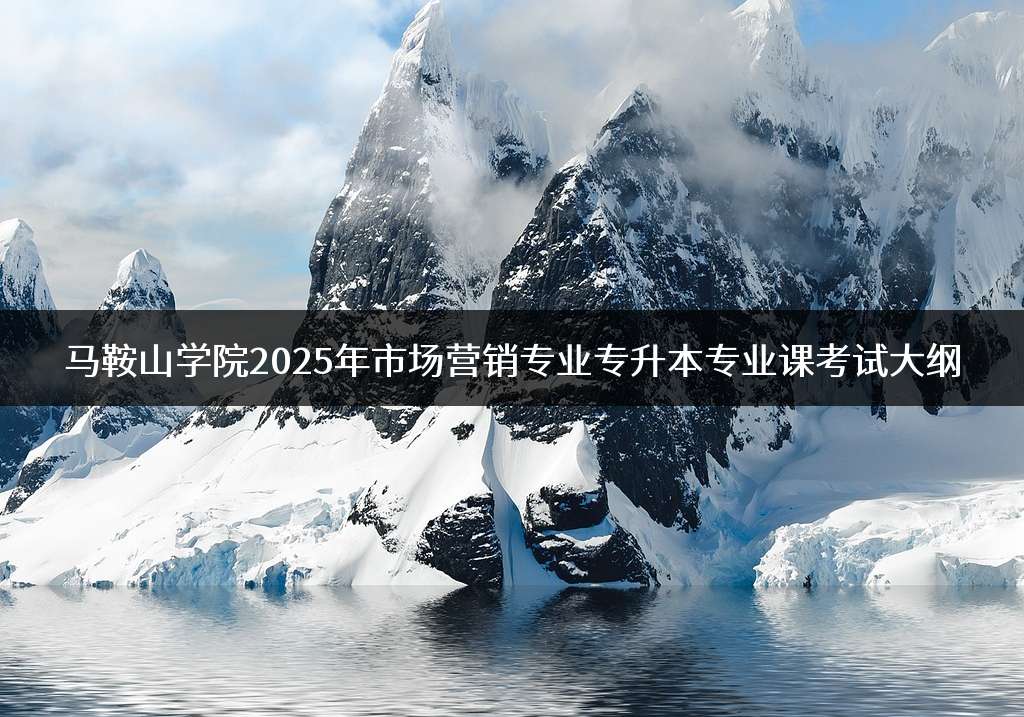 马鞍山学院2025年市场营销专业专升本专业课考试大纲