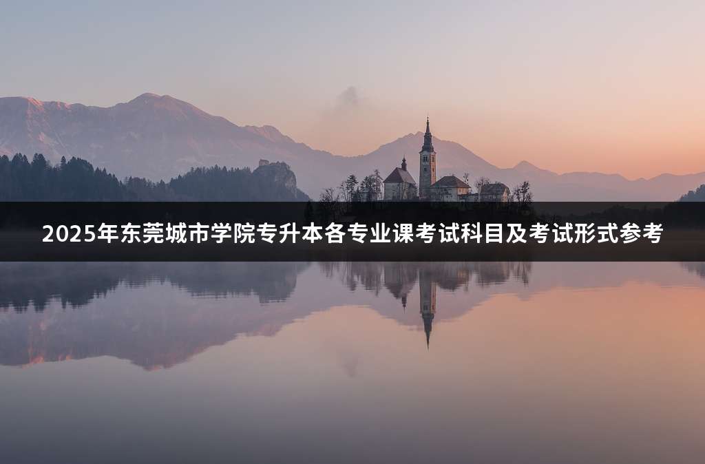 2025年东莞城市学院专升本各专业课考试科目及考试形式参考