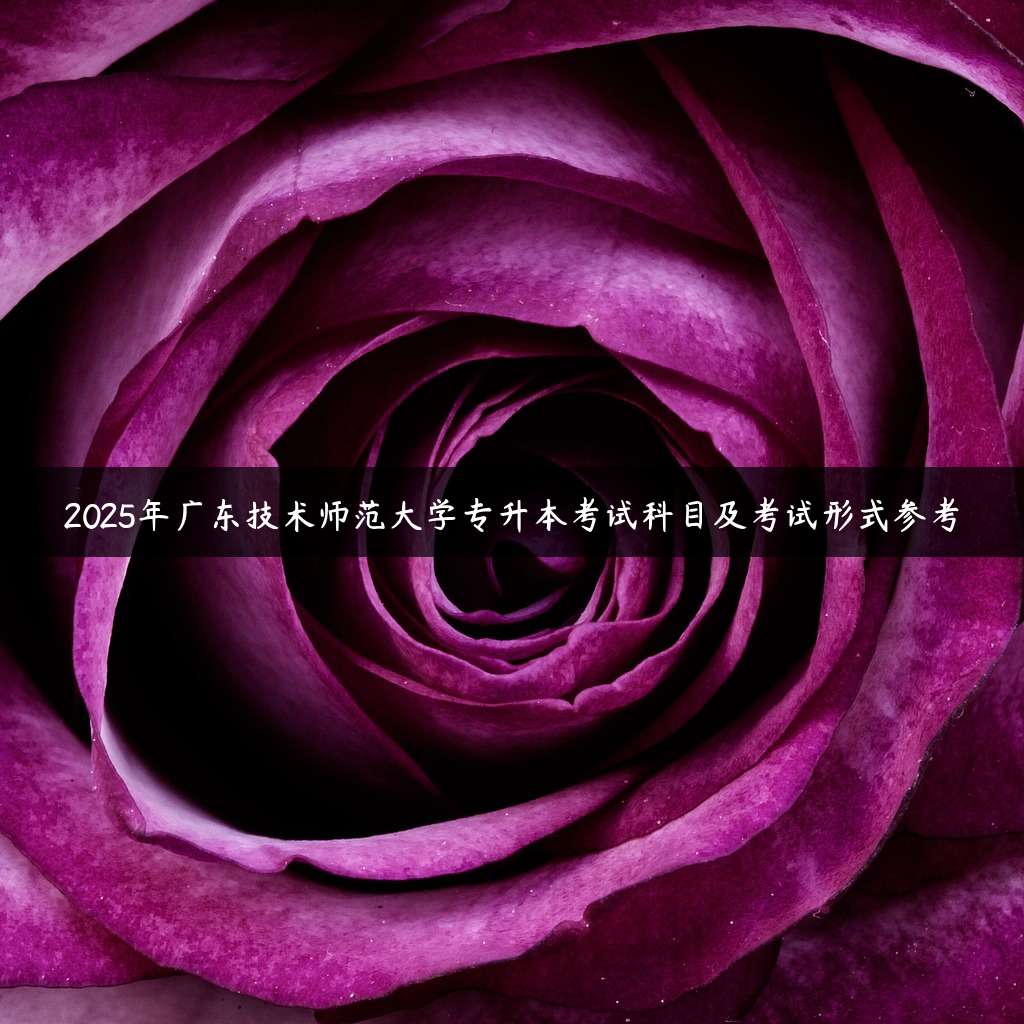 2025年广东技术师范大学专升本考试科目及考试形式参考