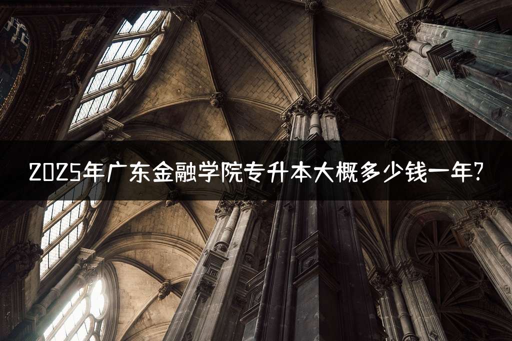 2025年广东金融学院专升本大概多少钱一年?