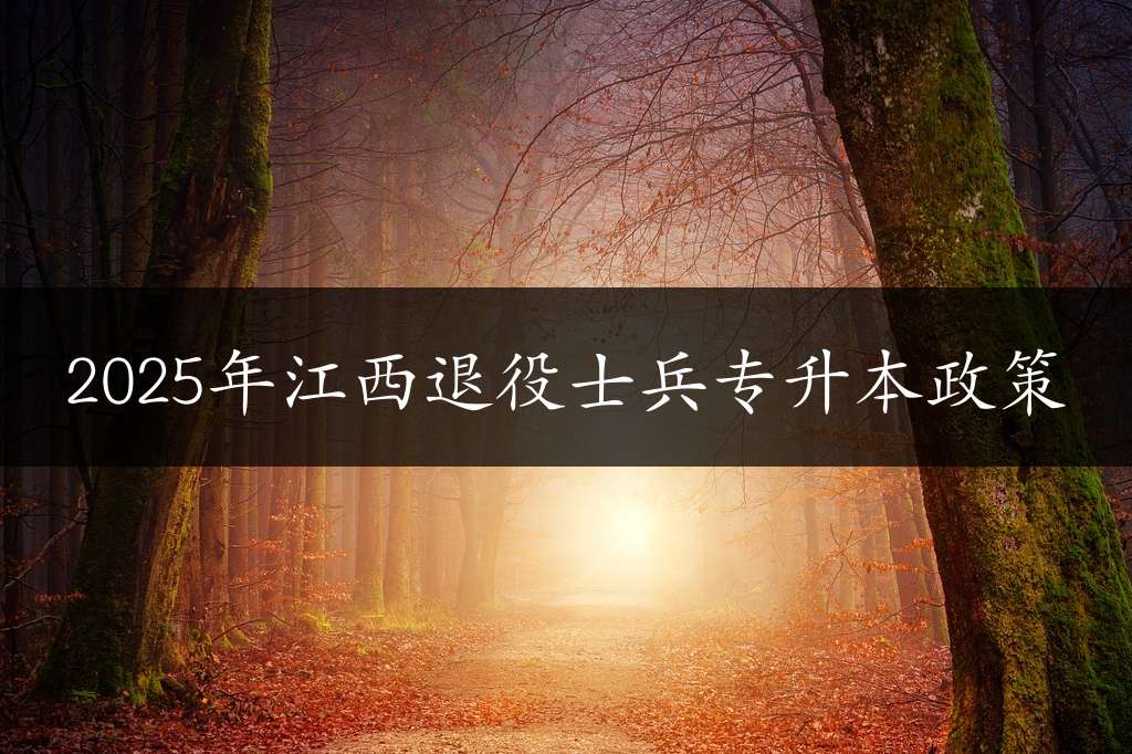2025年江西退役士兵专升本政策