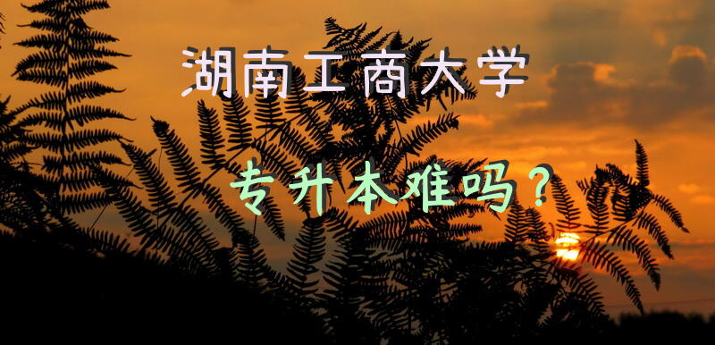 湖南工商大学专升本难吗？