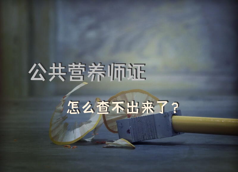 公共营养师证怎么查不出来了？