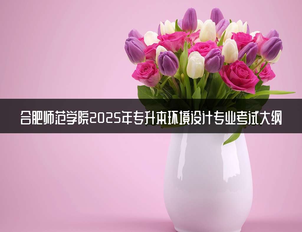 合肥师范学院2025年专升本环境设计专业考试大纲