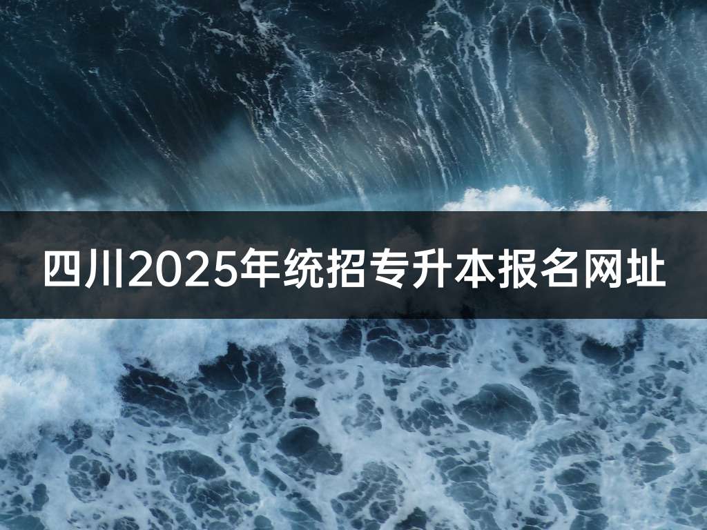 四川2025年统招专升本报名网址