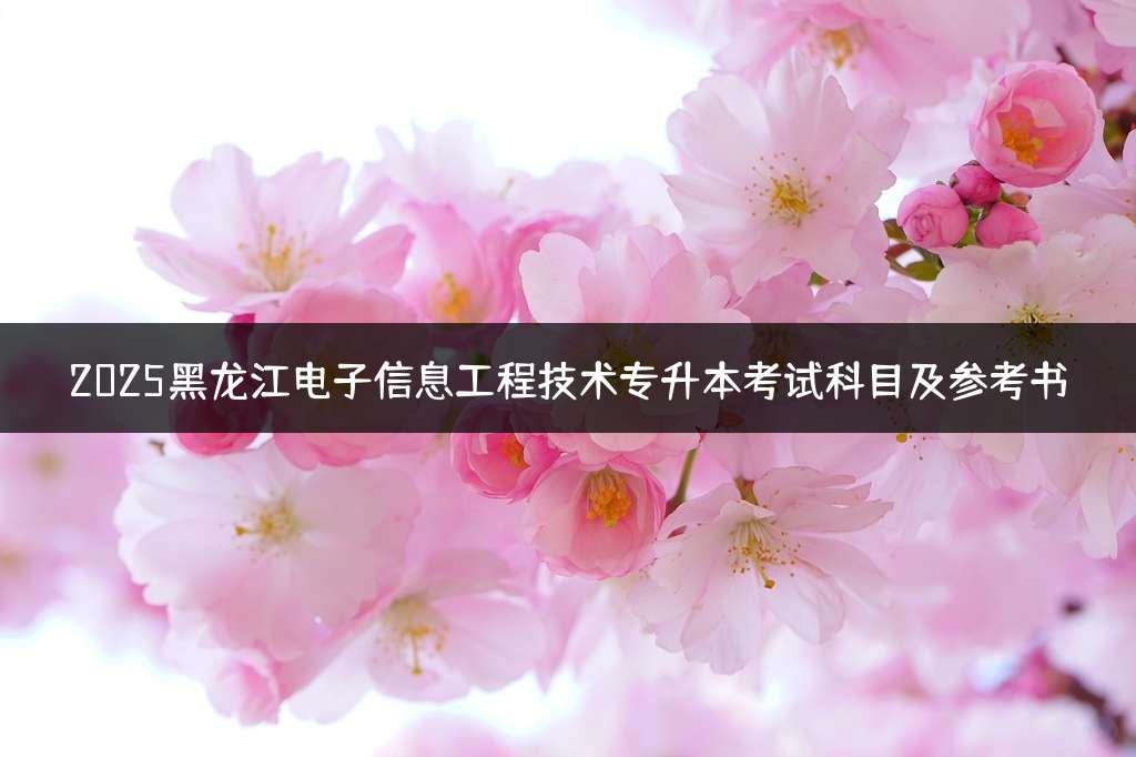 2025黑龙江电子信息工程技术专升本考试科目及参考书