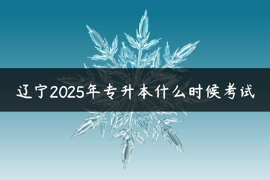 辽宁2025年专升本什么时候考试