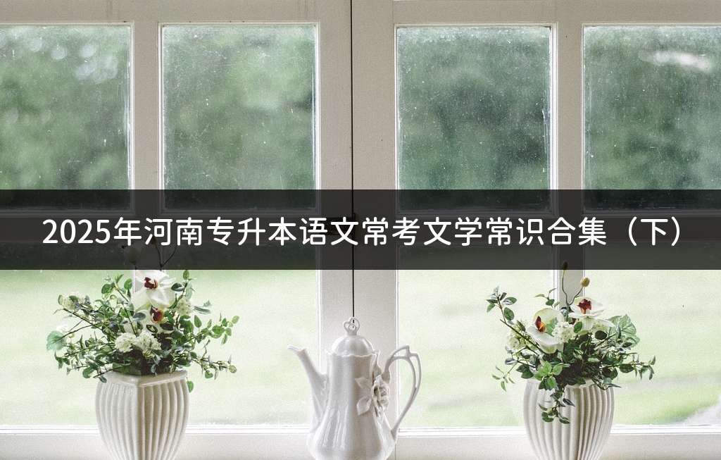 2025年河南专升本语文常考文学常识合集（下）