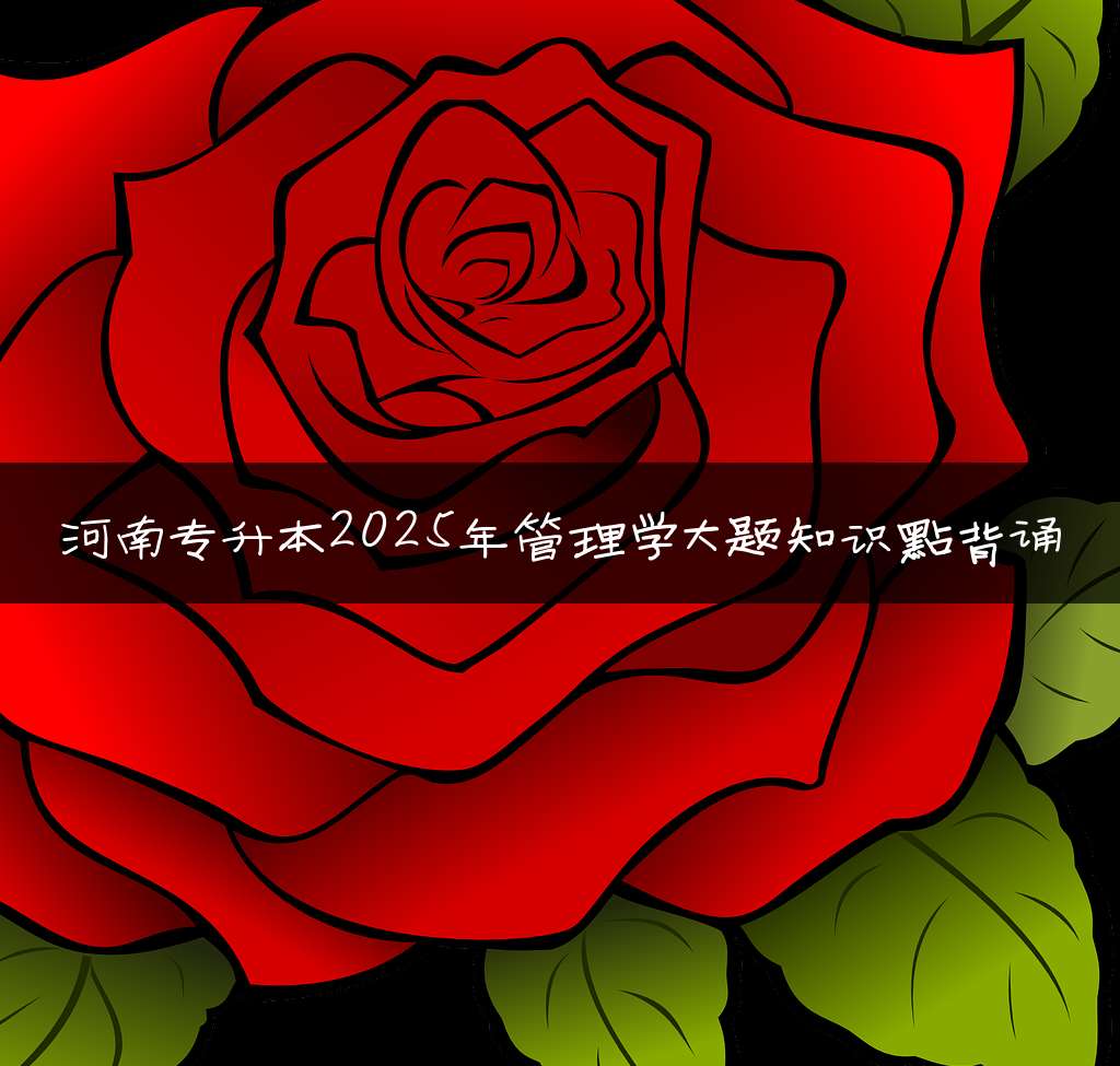 河南专升本2025年管理学大题知识点背诵