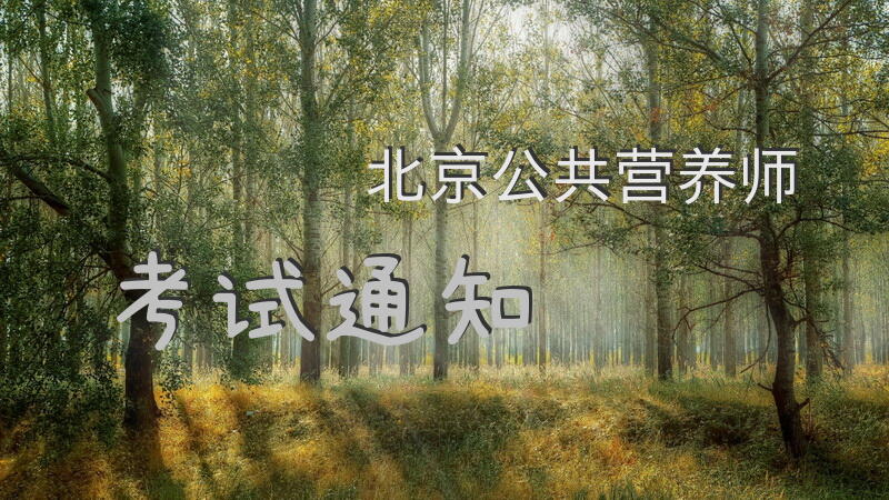 北京公共营养师考试通知
