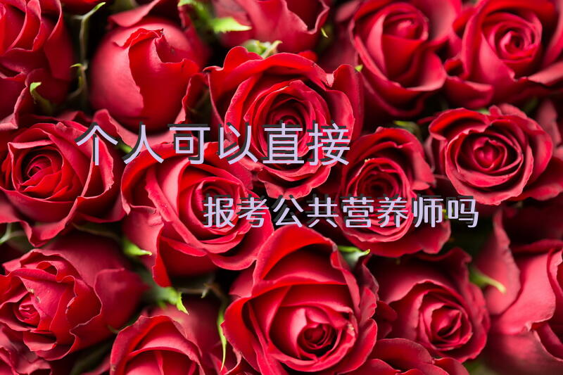 个人可以直接报考公共营养师吗
