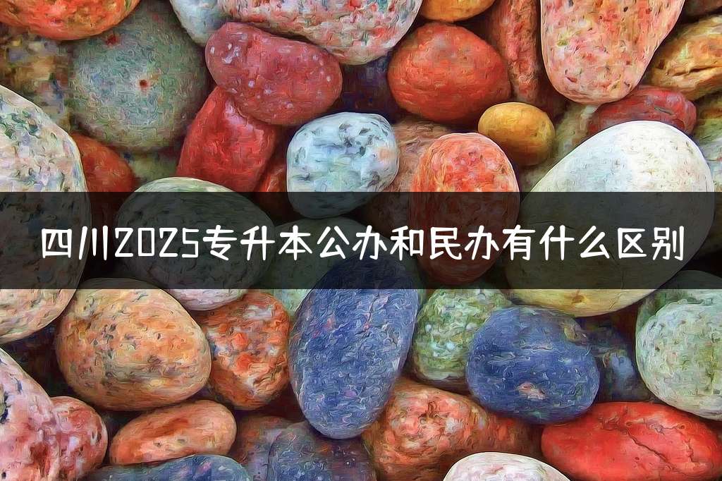 四川2025专升本公办和民办有什么区别