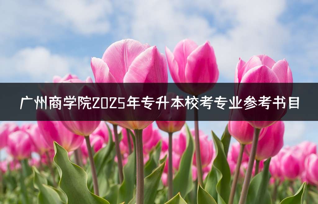 广州商学院2025年专升本校考专业参考书目