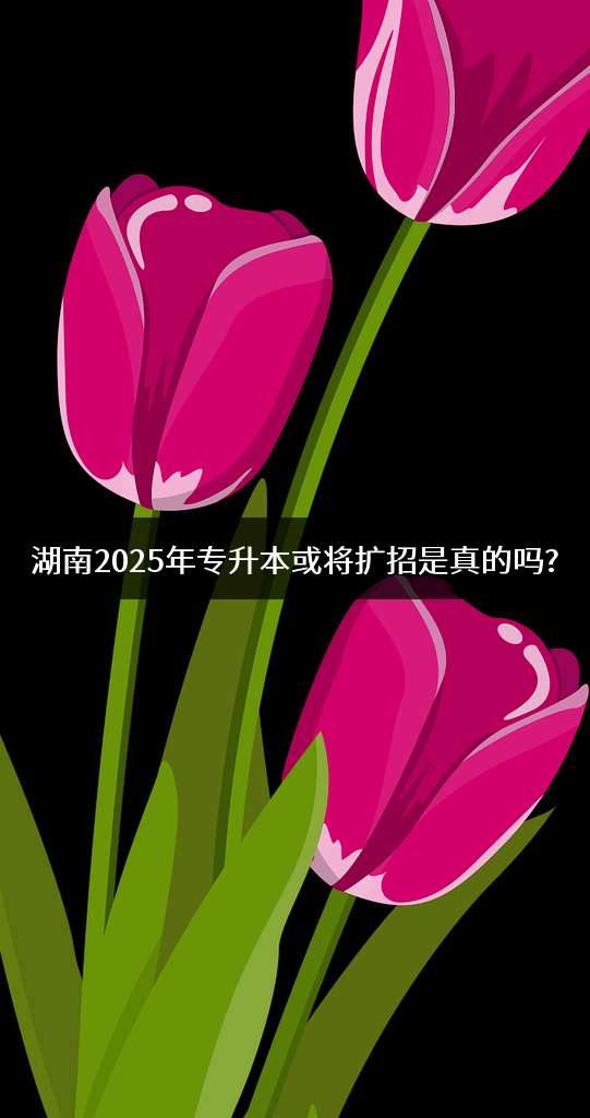 湖南2025年专升本或将扩招是真的吗?