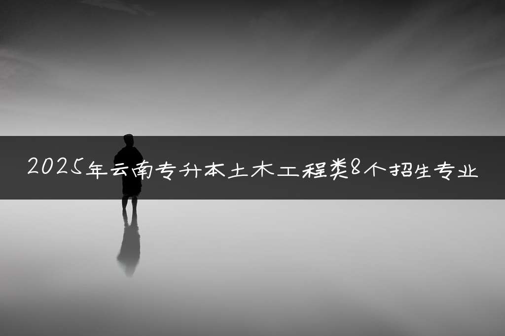 2025年云南专升本土木工程类8个招生专业