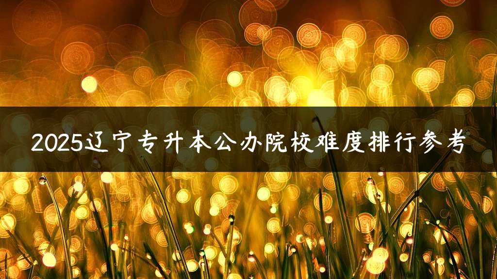 2025辽宁专升本公办院校难度排行参考