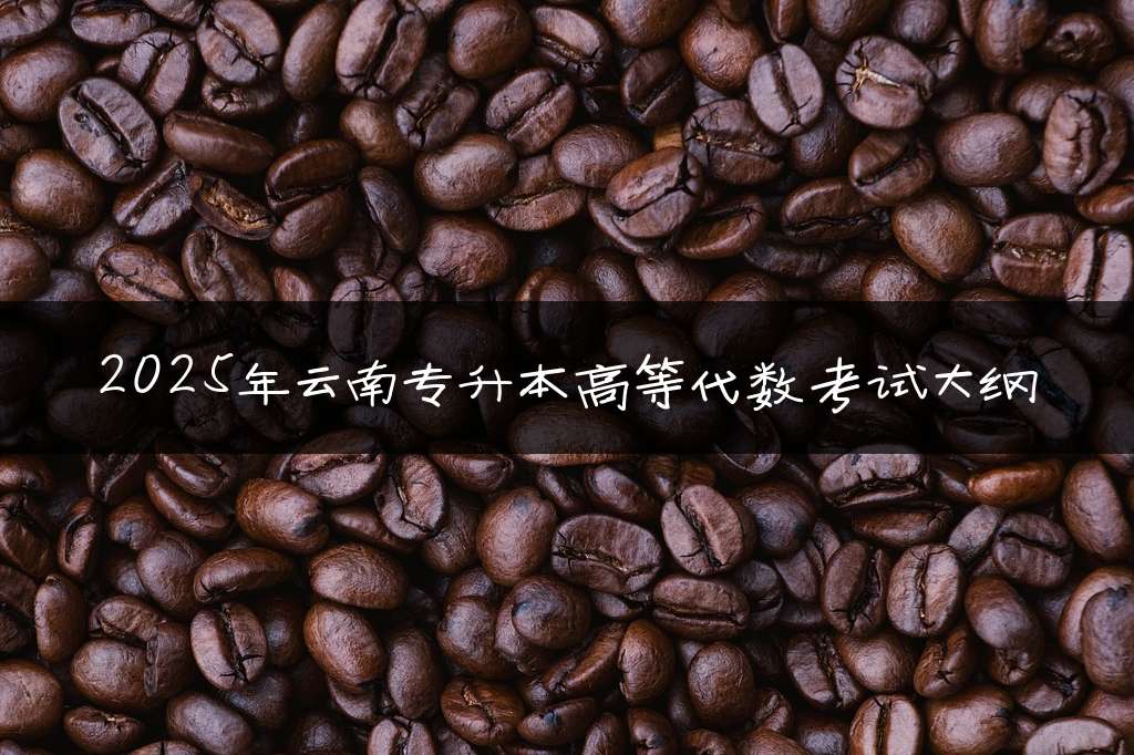 2025年云南专升本高等代数考试大纲