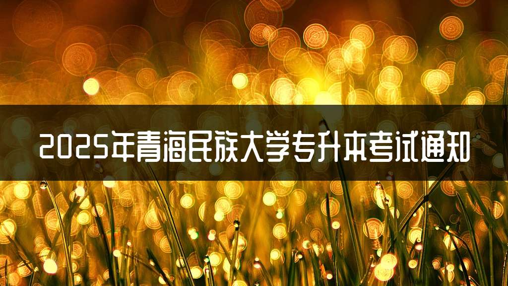 2025年青海民族大学专升本考试通知