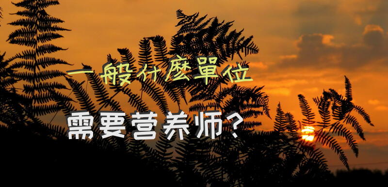 一般什麽单位需要营养师？