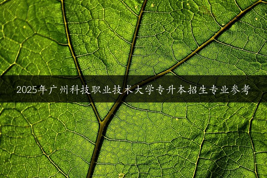 2025年广州科技职业技术大学专升本招生专业参考