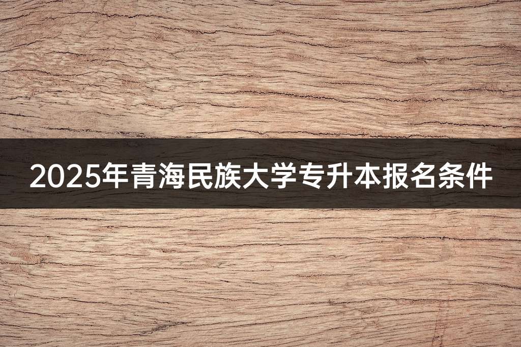 2025年青海民族大学专升本报名条件