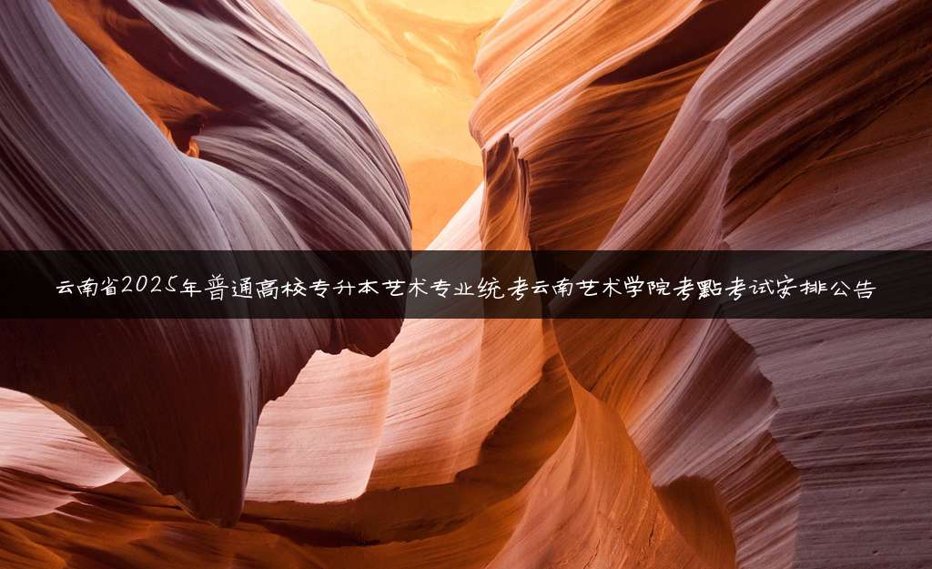 云南省2025年普通高校专升本艺术专业统考云南艺术学院考点考试安排公告