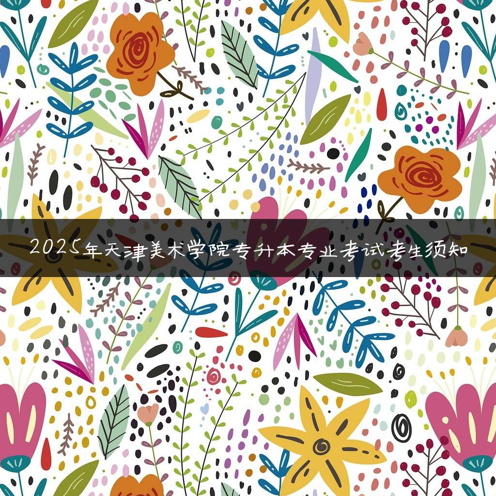 2025年天津美术学院专升本专业考试考生须知
