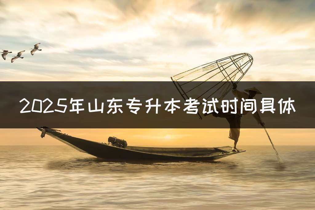 2025年山东专升本考试时间具体