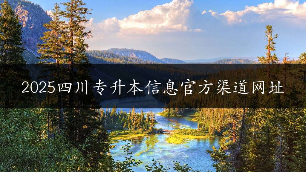 2025四川专升本信息官方渠道网址