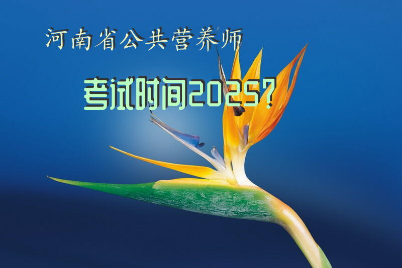 河南省公共营养师考试时间2025？