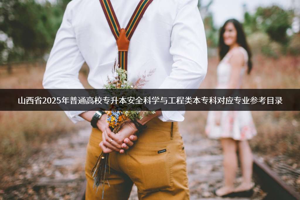 山西省2025年普通高校专升本安全科学与工程类本专科对应专业参考目录