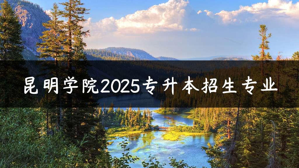 昆明学院2025专升本招生专业