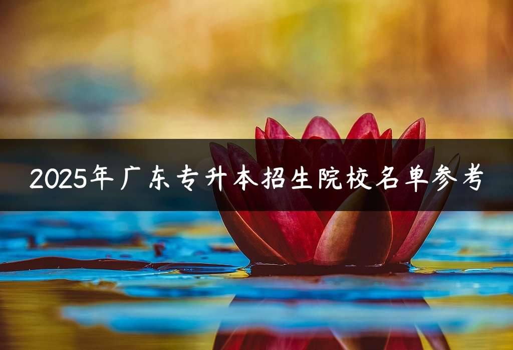 2025年广东专升本招生院校名单参考
