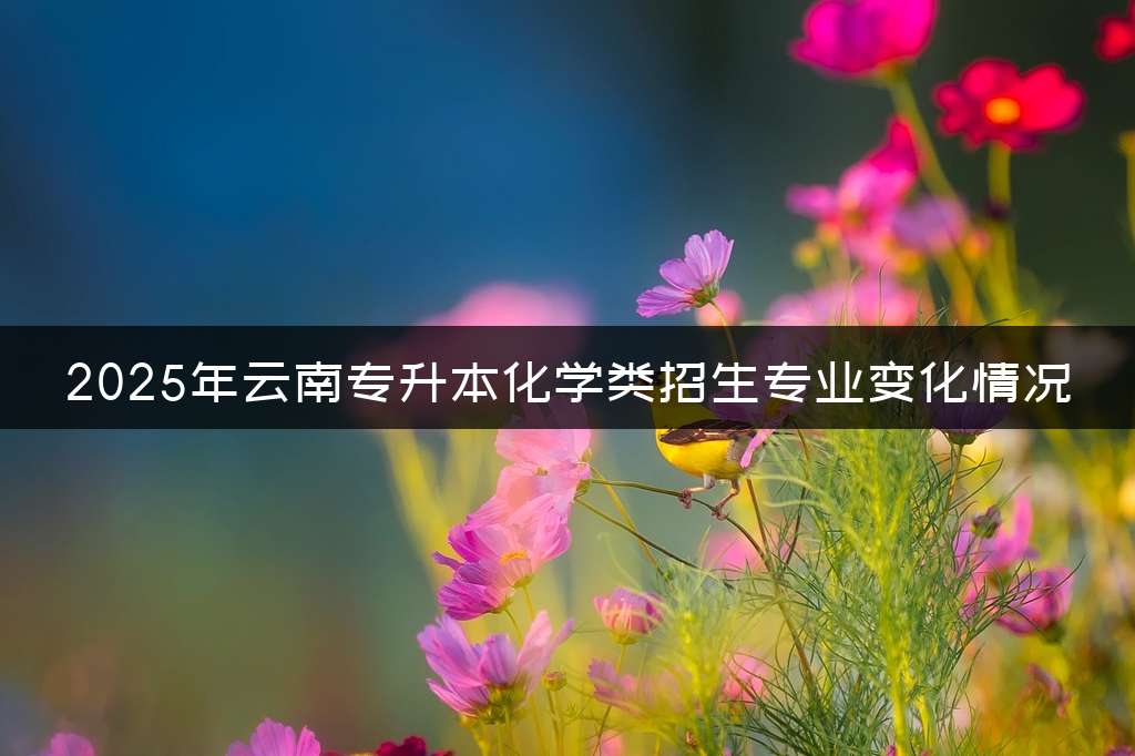 2025年云南专升本化学类招生专业变化情况
