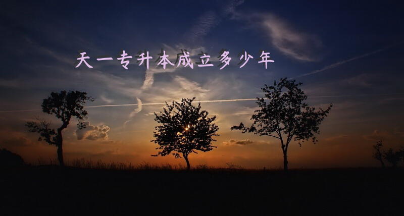 天一专升本成立多少年