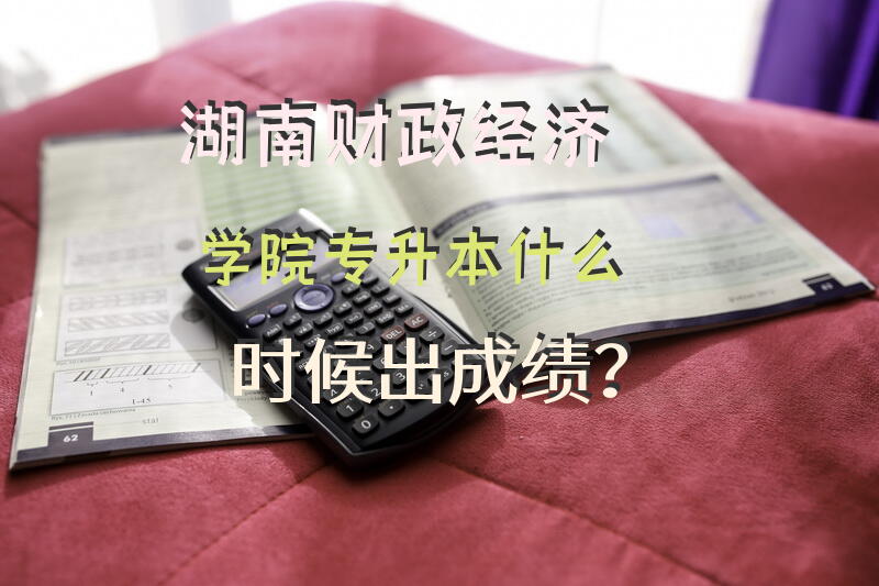 湖南财政经济学院专升本什么时候出成绩？
