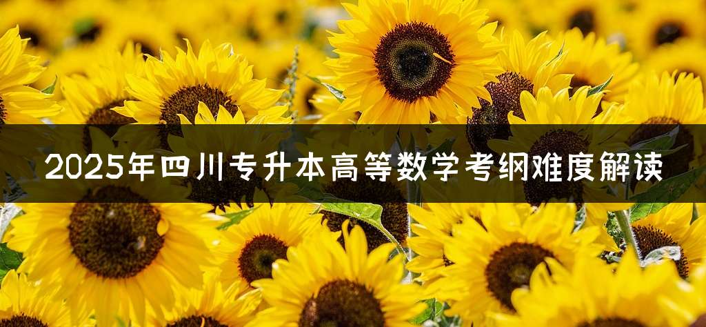 2025年四川专升本高等数学考纲难度解读