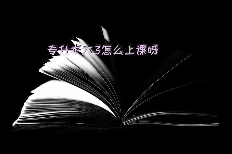 专升本大3怎么上课呀