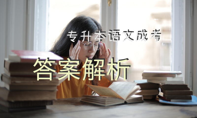 专升本语文成考答案解析
